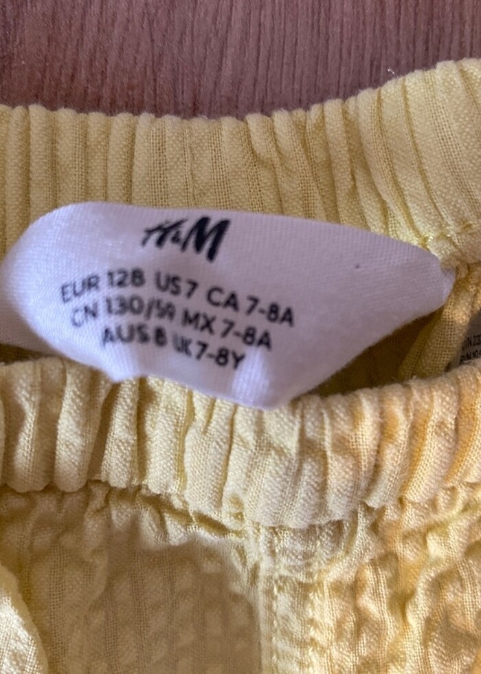 H&M kendinden dokulu şort 7/8 yaş - Görsel 4