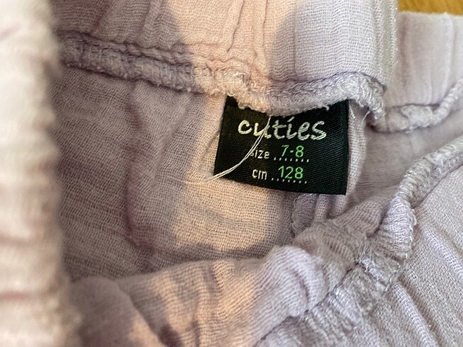 Müslin kumaş çok rahat şort 7/8 yaş - Görsel 4