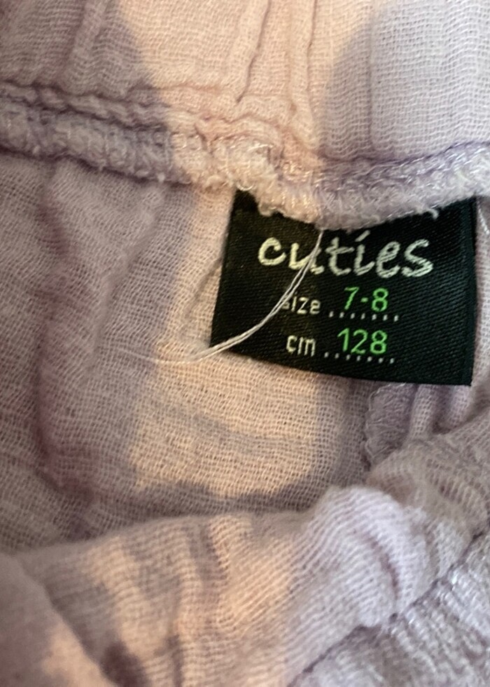 Müslin kumaş çok rahat şort 7/8 yaş - Görsel 4