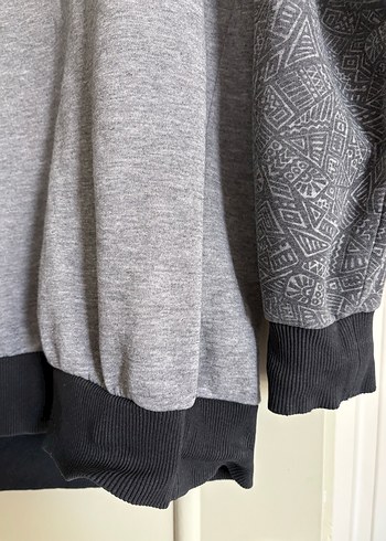 m Beden gri Renk Gri Desenli Erkek Sweatshirt