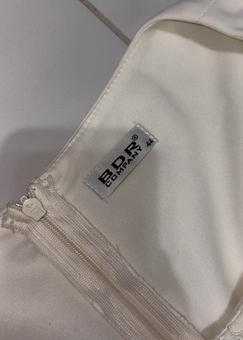 Dantel İşlemeli Beyaz Midi Elbise - Görsel 2