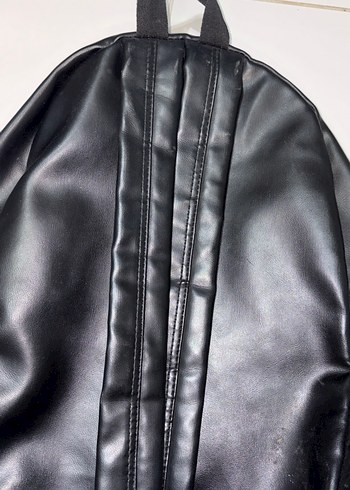 Siyah DEFACTO Gri Deri Fermuarlı Kadın Sırt Çantası - Görsel 4