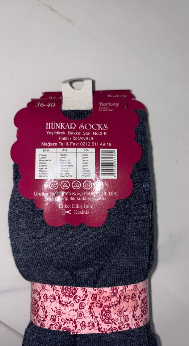 Lacivert Desenli Çorap - Görsel 3