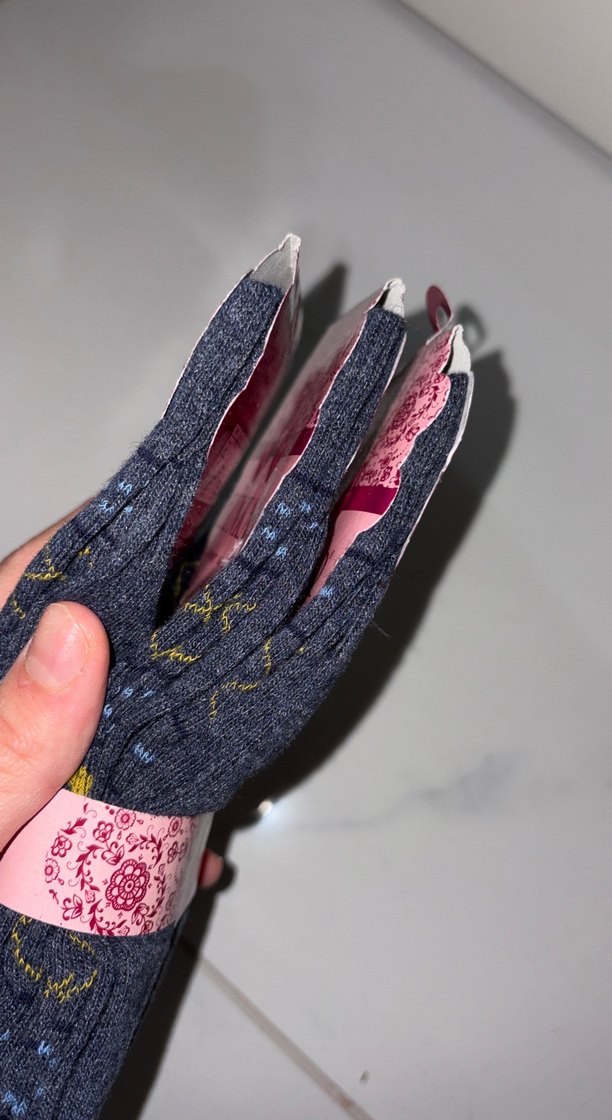 Lacivert Desenli Çorap - Görsel 2