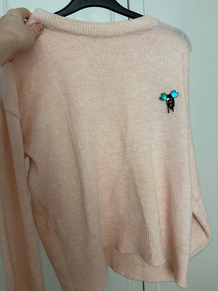 Pembe Midi Örme Kadın Kazak - Görsel 3