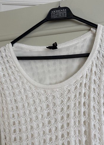 Beyaz Örgü DANTEL Bohem MiNİ Elbise - Görsel 5