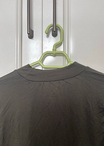 Kadın Haki Balıkçı Dik Yaka Uzun Kollu bluz - Görsel 2