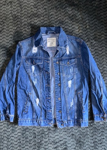 Diğer Mavi Yikamali Denim Ceket