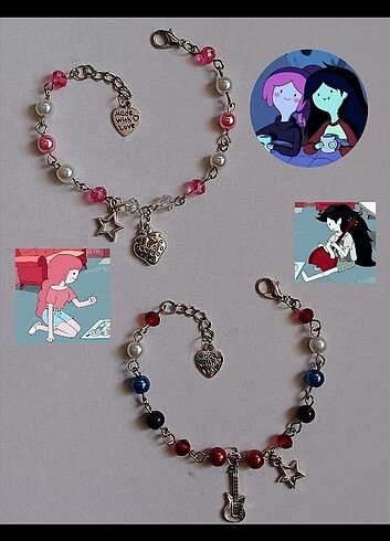marceline x bubblegum couple bileklik