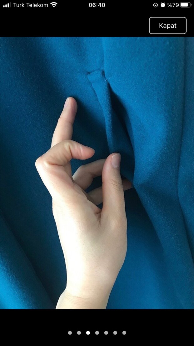 Kürk Detaylı Uzun Mavi Kadın Yelek fiyat uygundur - Görsel 3