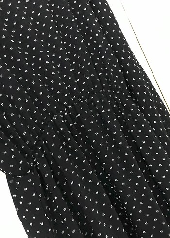 Siyah Puantiyeli Uzun Elbise - Görsel 4