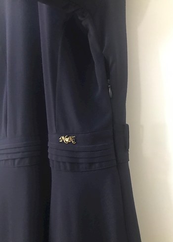 Nakışlı Siyah Uzun Kollu Uzun Elbise - Görsel 3