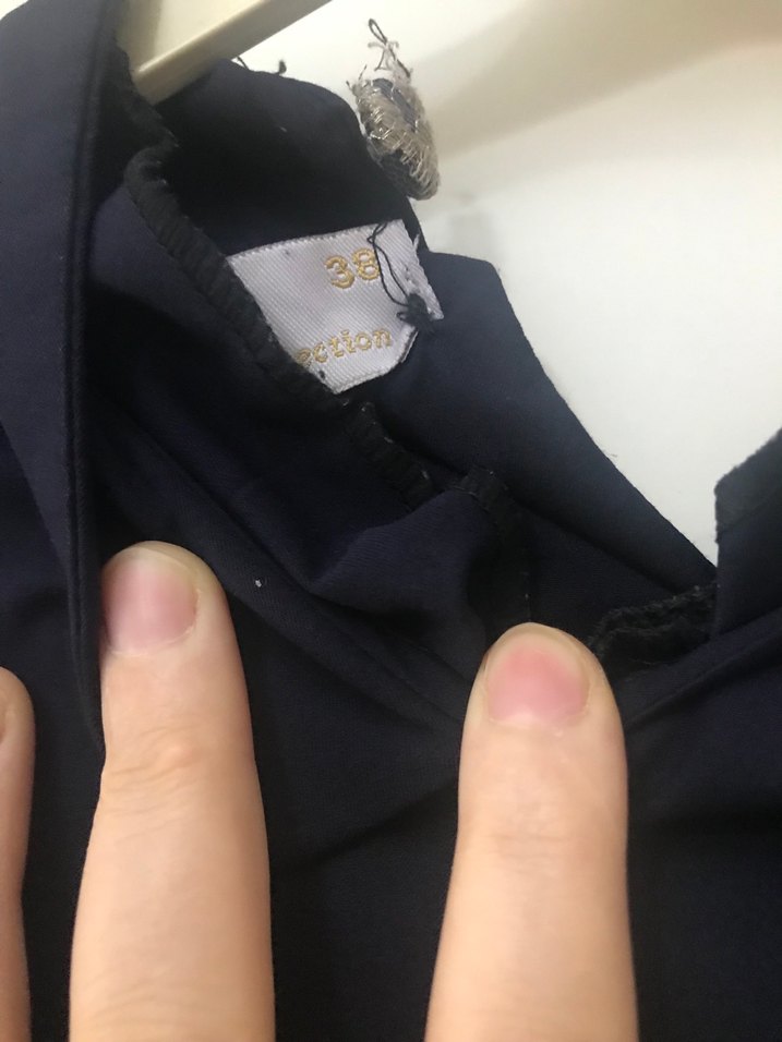 Nakışlı Siyah Uzun Kollu Uzun Elbise - Görsel 2