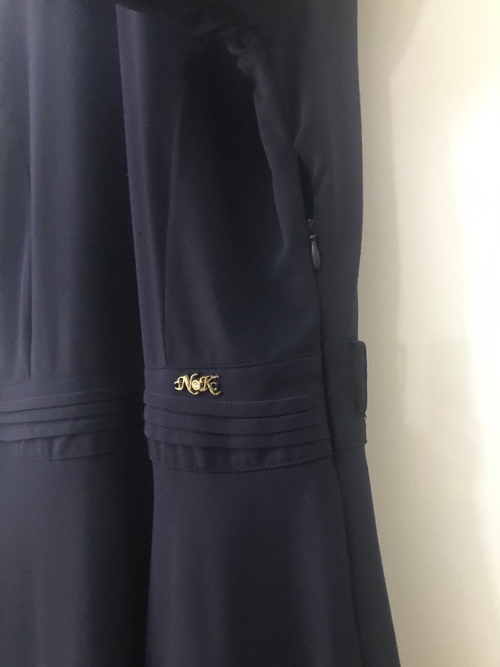 Nakışlı Siyah Uzun Kollu Uzun Elbise - Görsel 3