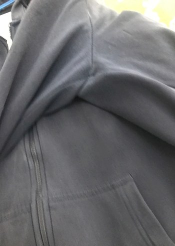 Erkek Lacivert Kapüşonlu Fermuarlı Sweatshirt 4xl - Görsel 2