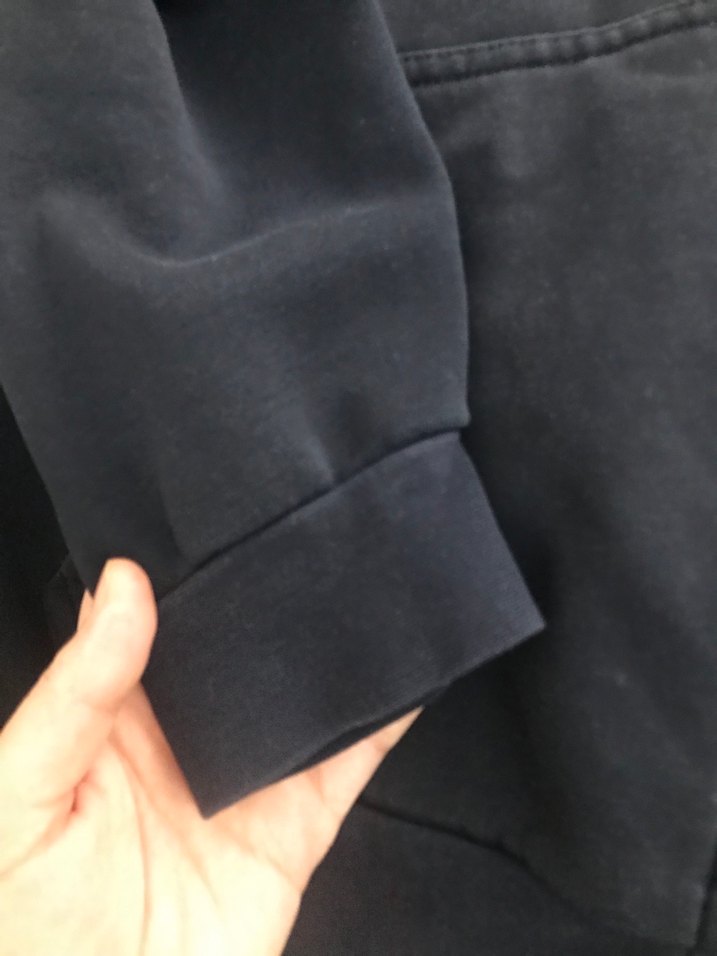 Erkek Lacivert Kapüşonlu Fermuarlı Sweatshirt 4xl - Görsel 4