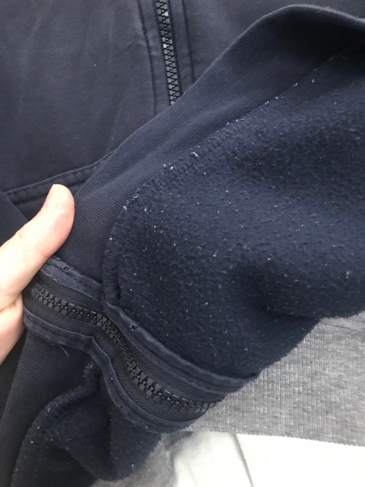 Erkek Lacivert Kapüşonlu Fermuarlı Sweatshirt 4xl - Görsel 3