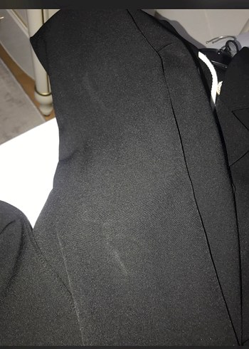 Düğmeli Siyah Kadın Blazer Ceket - Görsel 9