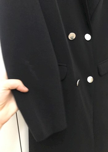 Düğmeli Siyah Kadın Blazer Ceket - Görsel 2