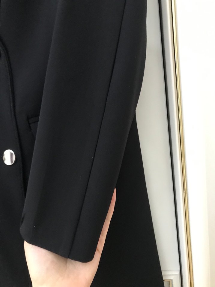 Düğmeli Siyah Kadın Blazer Ceket - Görsel 4