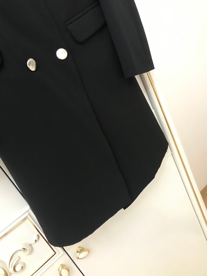 Düğmeli Siyah Kadın Blazer Ceket - Görsel 3