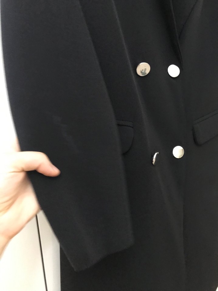 Düğmeli Siyah Kadın Blazer Ceket - Görsel 2