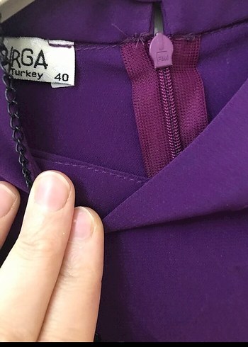 Boncuk Detaylı Mor Bohem Kadın Bluz - Görsel 6