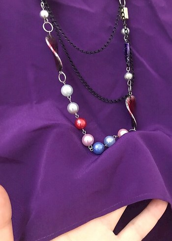 Boncuk Detaylı Mor Bohem Kadın Bluz - Görsel 5