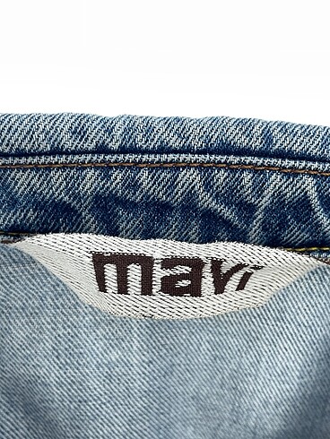 xs Beden mavi Renk Mavi Jeans Kot Ceket %70 İndirimli.
