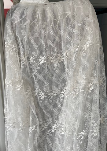 Ekru renk tül perde - Görsel 3