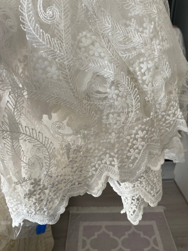 Ekru renk tül perde - Görsel 4