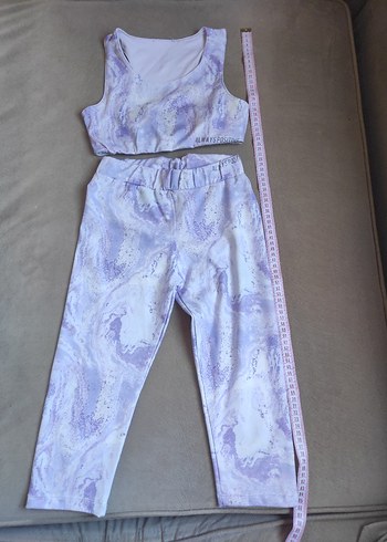 Mor Batik Desenli Kız İkili Takım