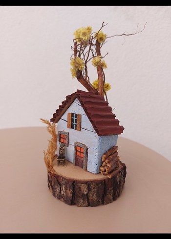 Beyaz Mini Ev Figürü - Görsel 4