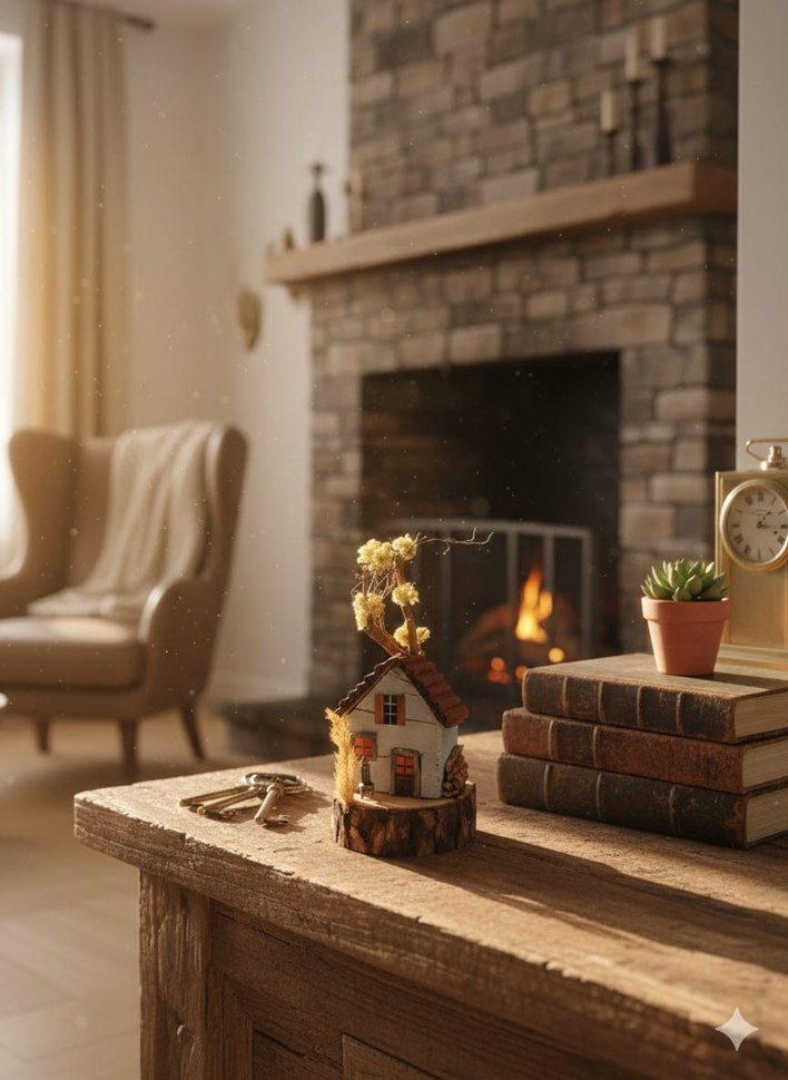 Beyaz Mini Ev Figürü - Görsel 2