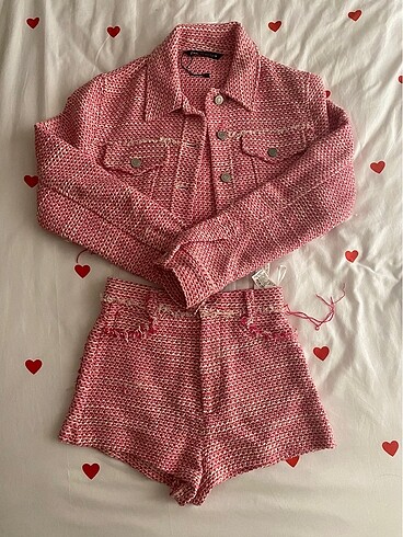 zara ceket şort takım