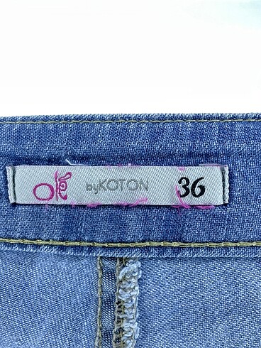36 Beden mavi Renk Koton Kısa Tulum %70 İndirimli.