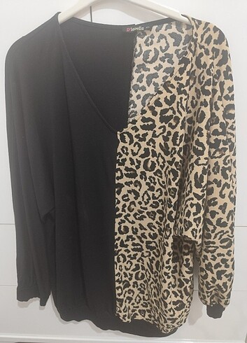 xxl Beden Leoparlı bluz