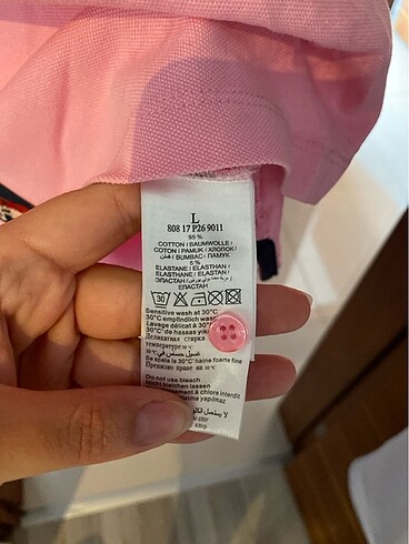 l Beden Polo pembe kadın tişört