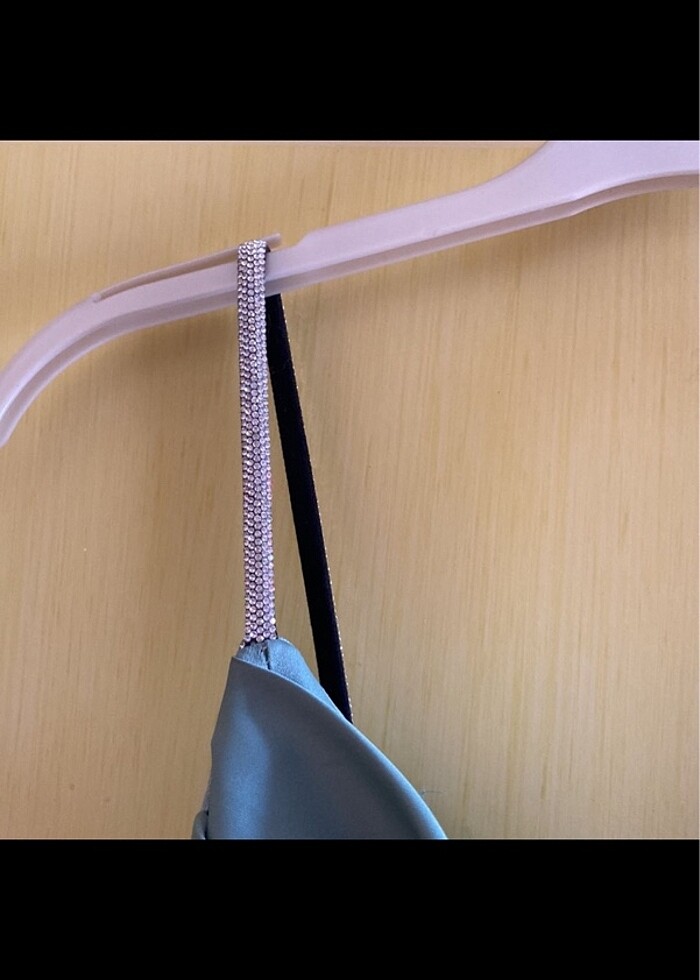 Lafaba Su yeşili saten elbise - Görsel 4