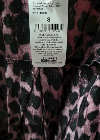 Siyah-Gri Uzun Bağlama Desenli Kadın Pijama Takımı - Görsel 10