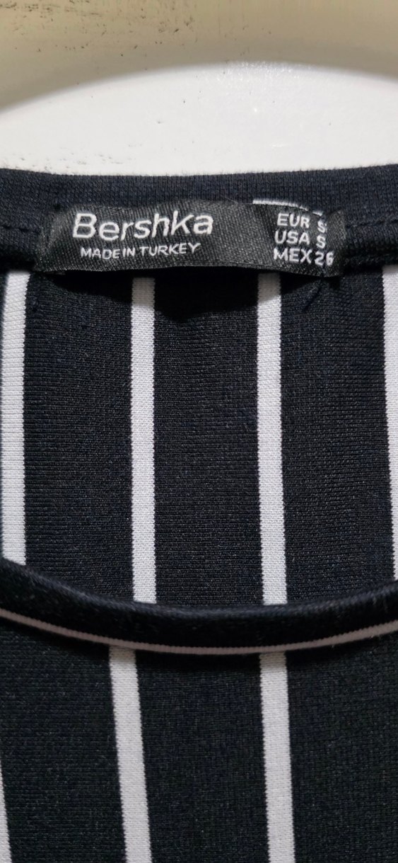 Çizgili, Uzun, Kayık Yaka Kadın Elbise - Görsel 5