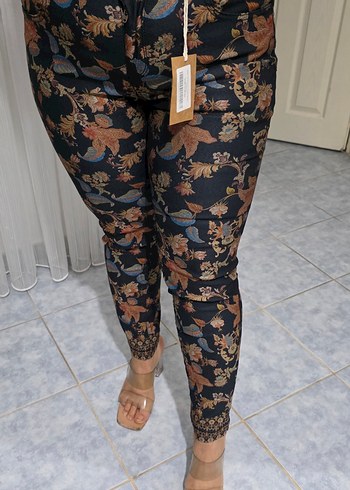 Kemer Detaylı Baskılı Bohem Kadın Pantolon - Görsel 3