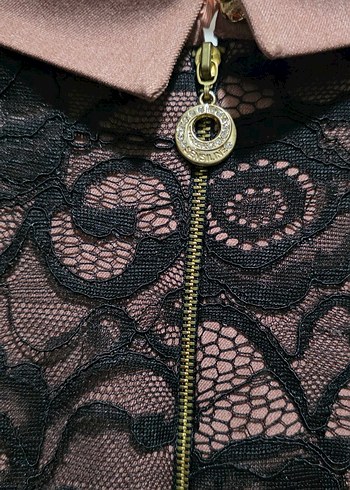 Dantel Detaylı Klasik Vintage Ofis Elbisesi - Görsel 6