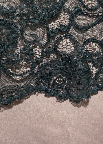 Dantel Detaylı Klasik Vintage Ofis Elbisesi - Görsel 4