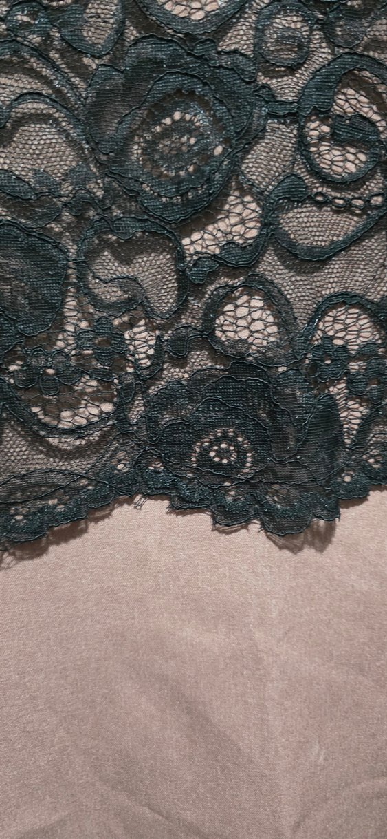 Dantel Detaylı Klasik Vintage Ofis Elbisesi - Görsel 4