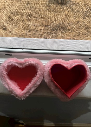 Diğer Pembe Peluş Kalp organizer
