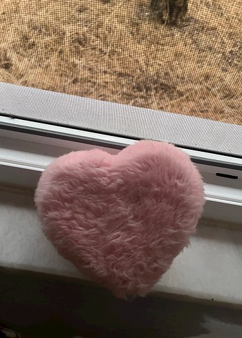 Pembe Peluş Kalp organizer