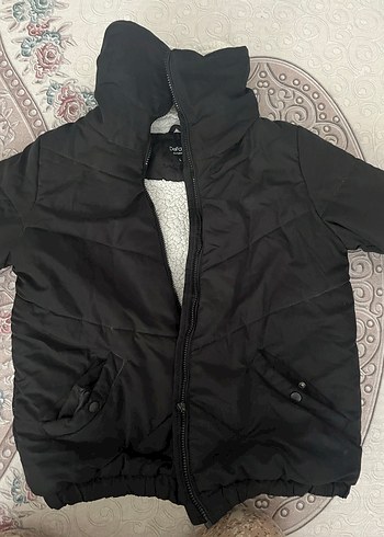 Siyah Fermuarlı Kadın Midi Mont