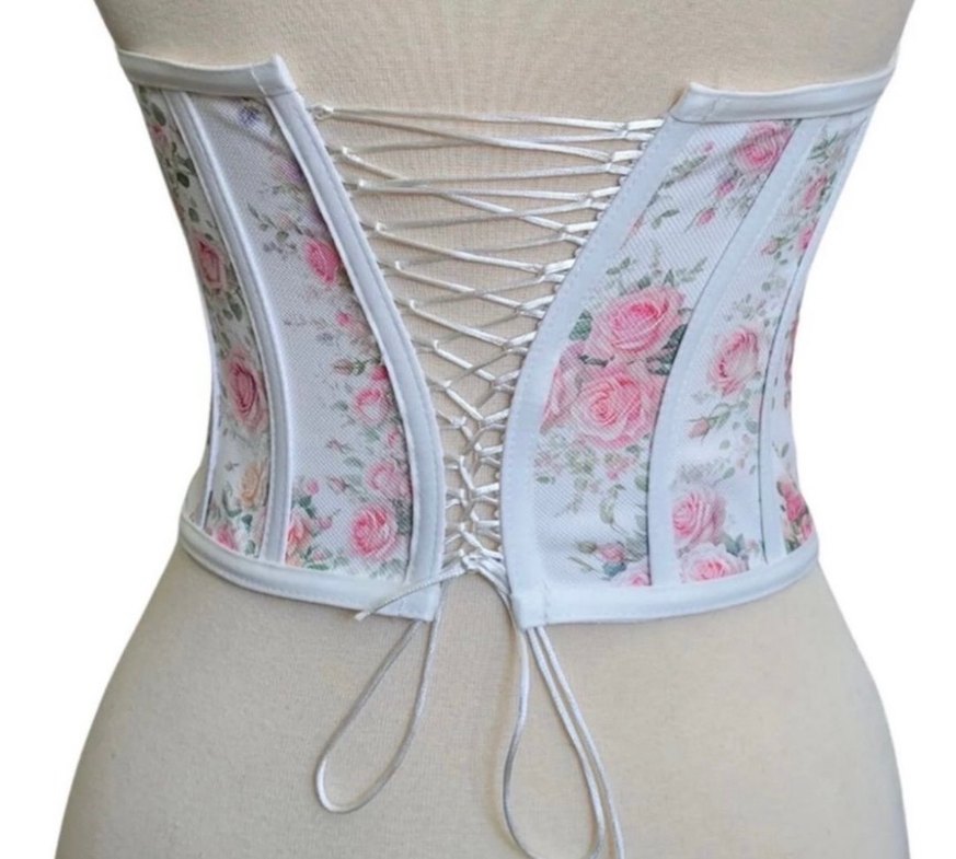 Çiçekli Korse Büstiyer - Görsel 2