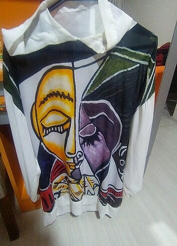 xl Beden Yazlık resimli tunik